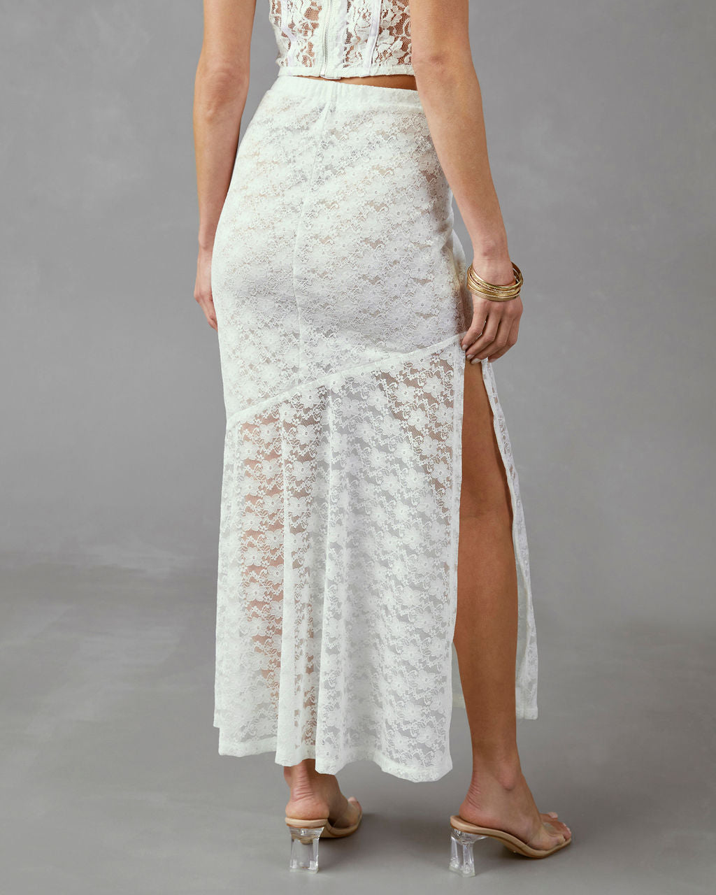 Yours Truly Lace Maxi Skirt-Vogue Logic