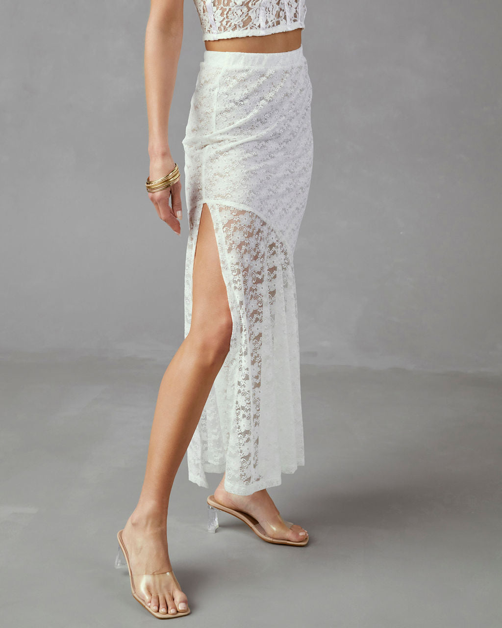 Yours Truly Lace Maxi Skirt-Vogue Logic