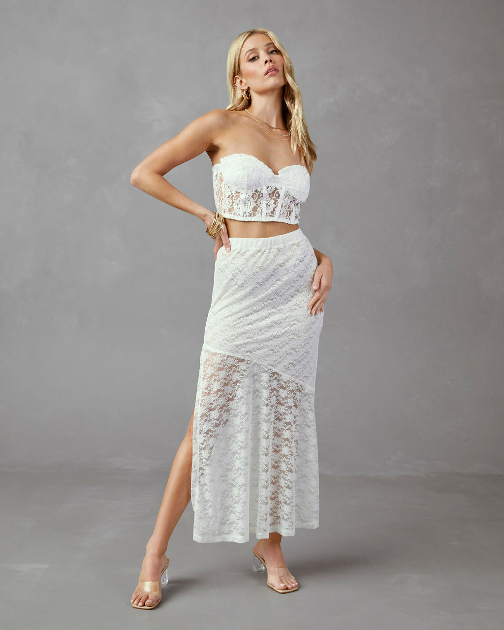 Yours Truly Lace Maxi Skirt-Vogue Logic