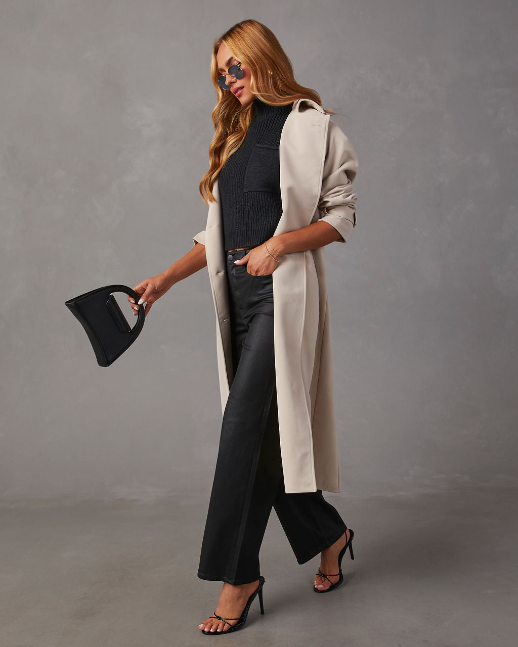 Vogue Logic Icon Coated High Rise Straight Jeans-Vogue Logic