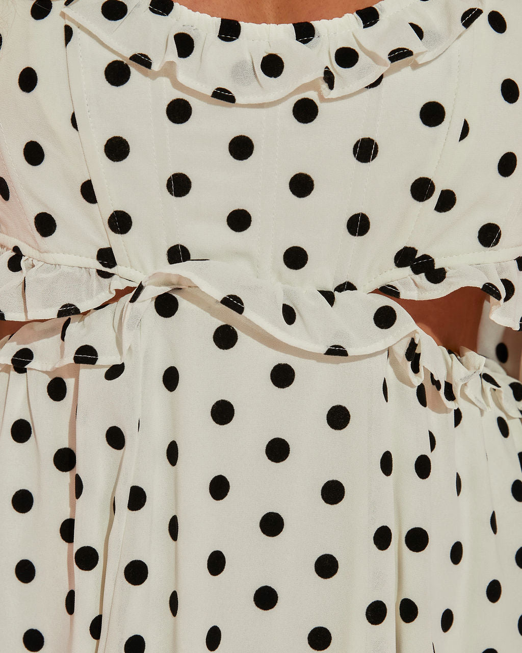 Always Bonita Polka Dot Cutout Mini Dress-Vogue Logic