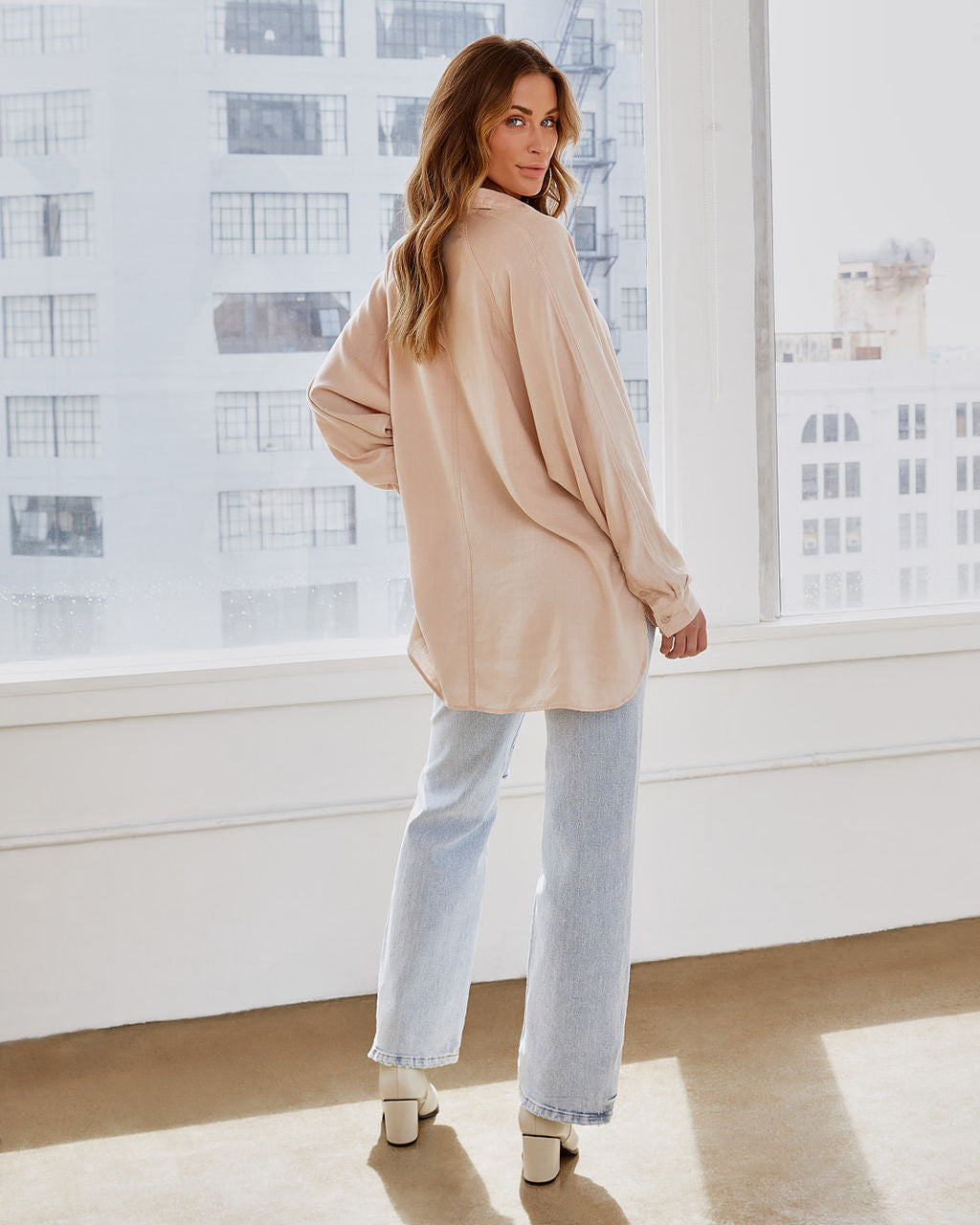 Duarte Linen Blend Button Down Top-Vogue Logic