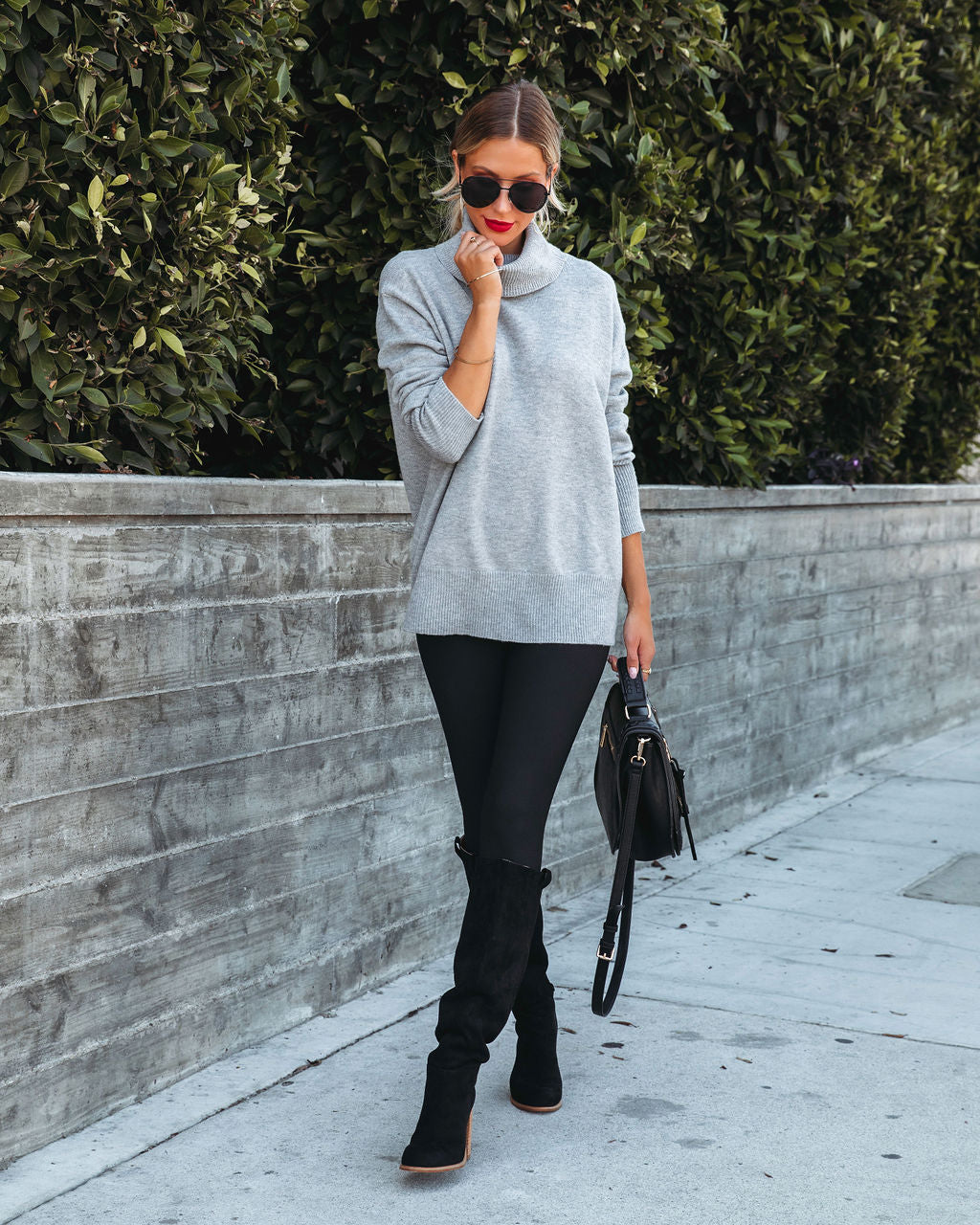 Faith Turtleneck Knit Sweater-Vogue Logic