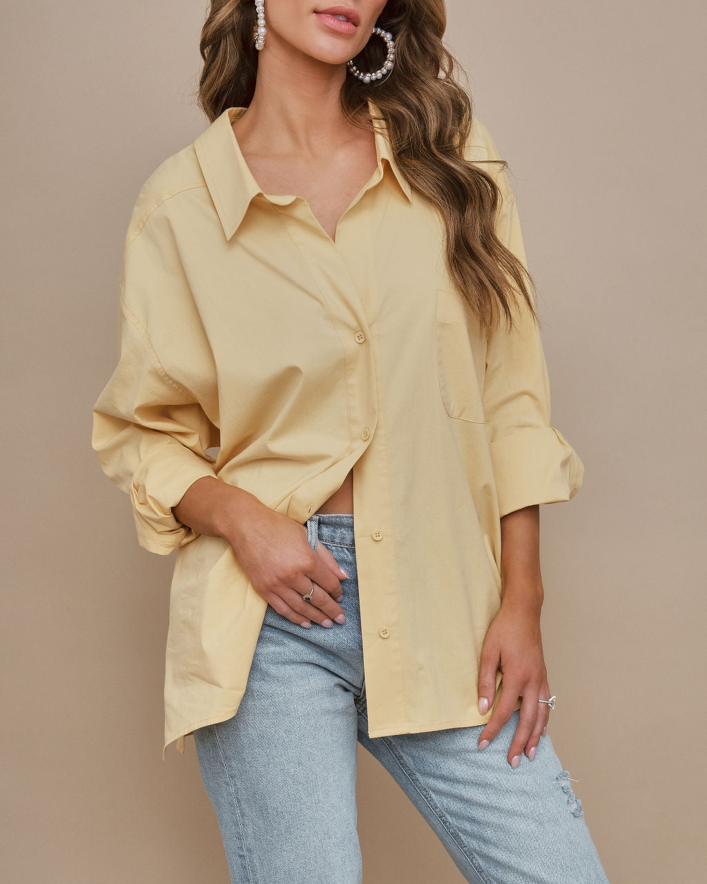 Federica Cotton Button Down Top-Vogue Logic