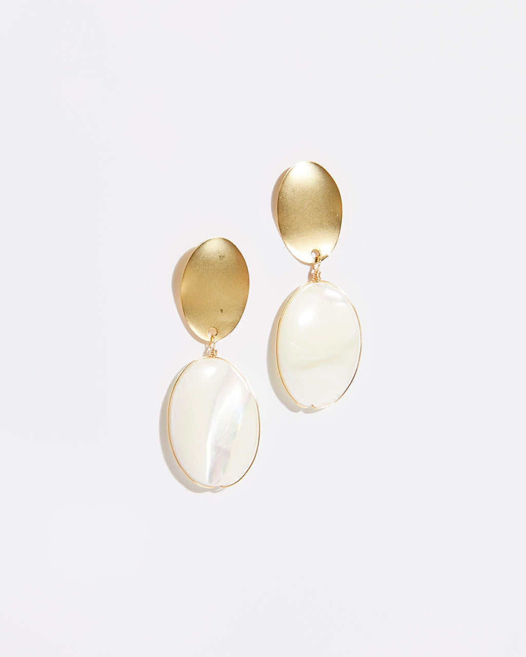 Gold And Pearl Drop Earrings-Vogue Logic