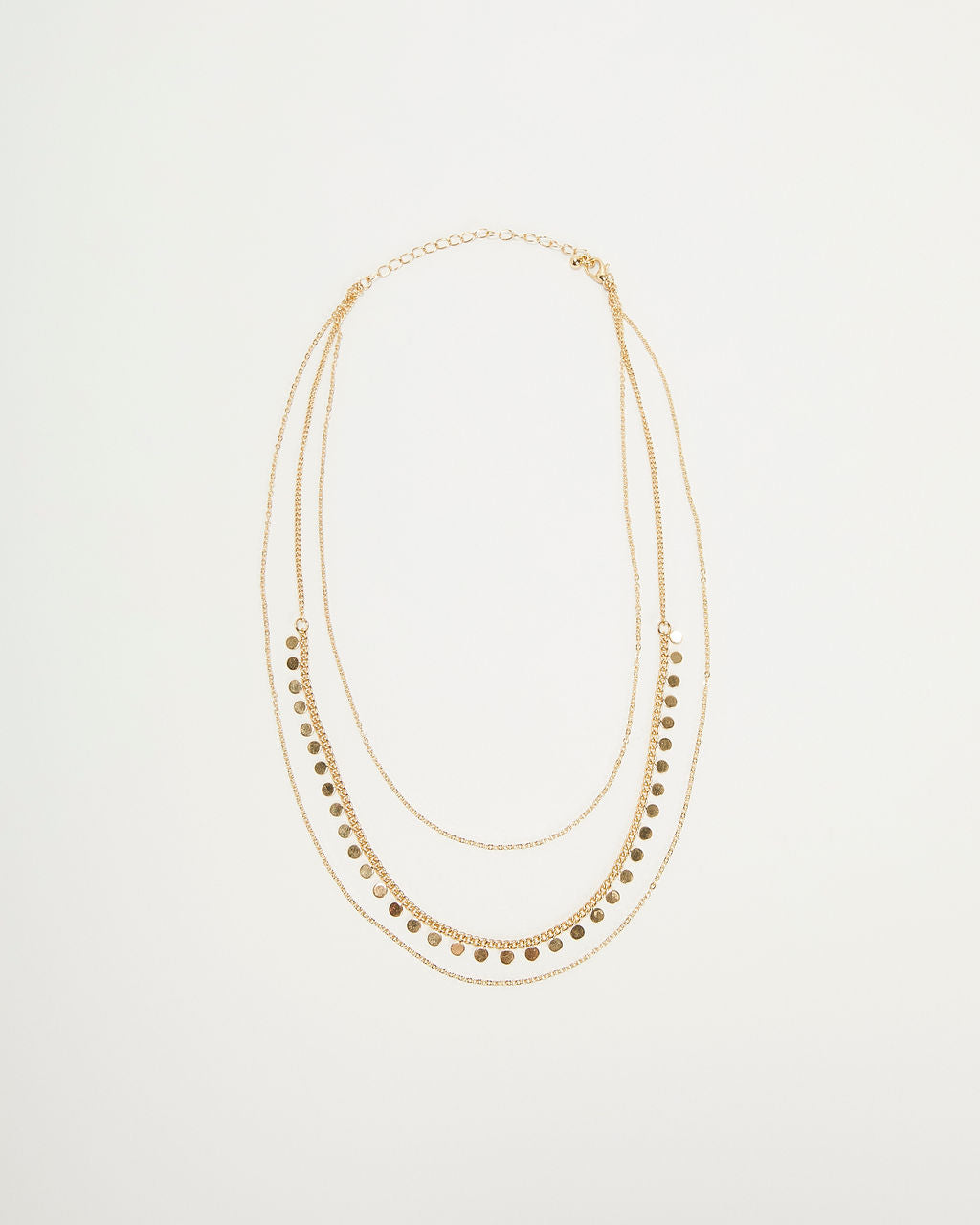 Jett Layered Disc Necklace-Vogue Logic