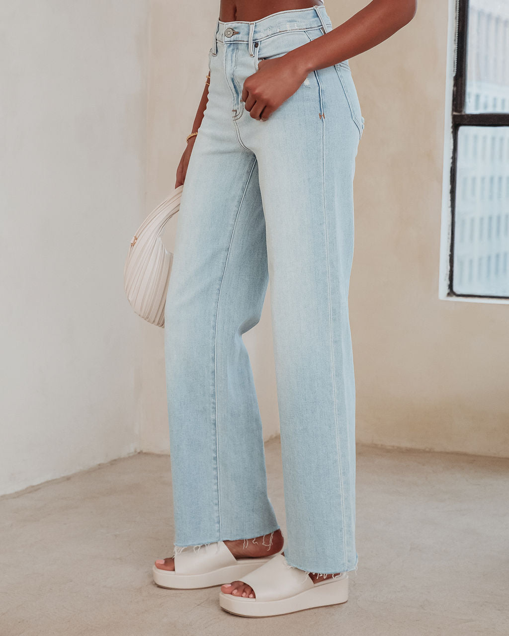 Logan Super Stretch High Rise Relaxed Jeans-Vogue Logic