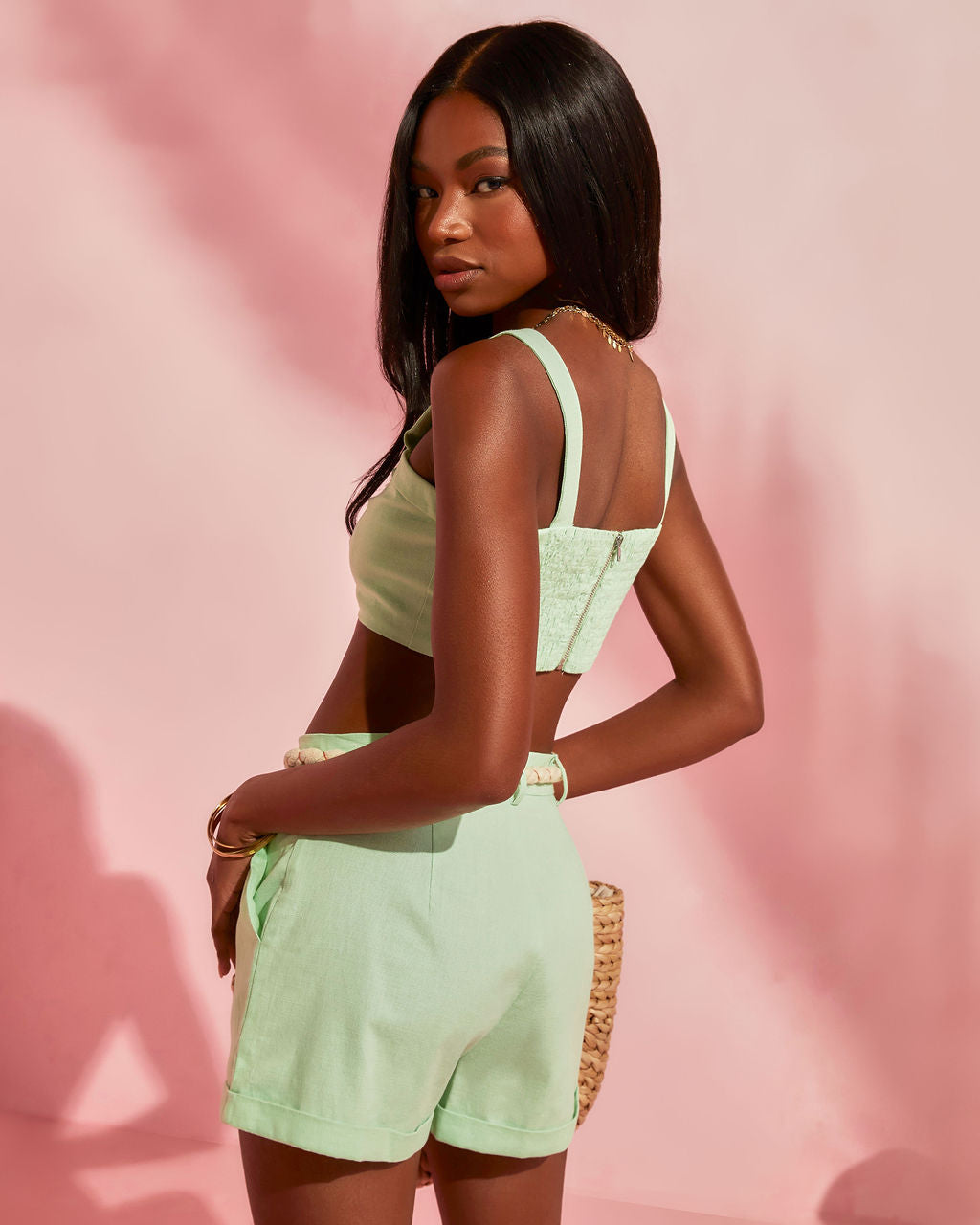 Saylor Cotton Crop Top-Vogue Logic