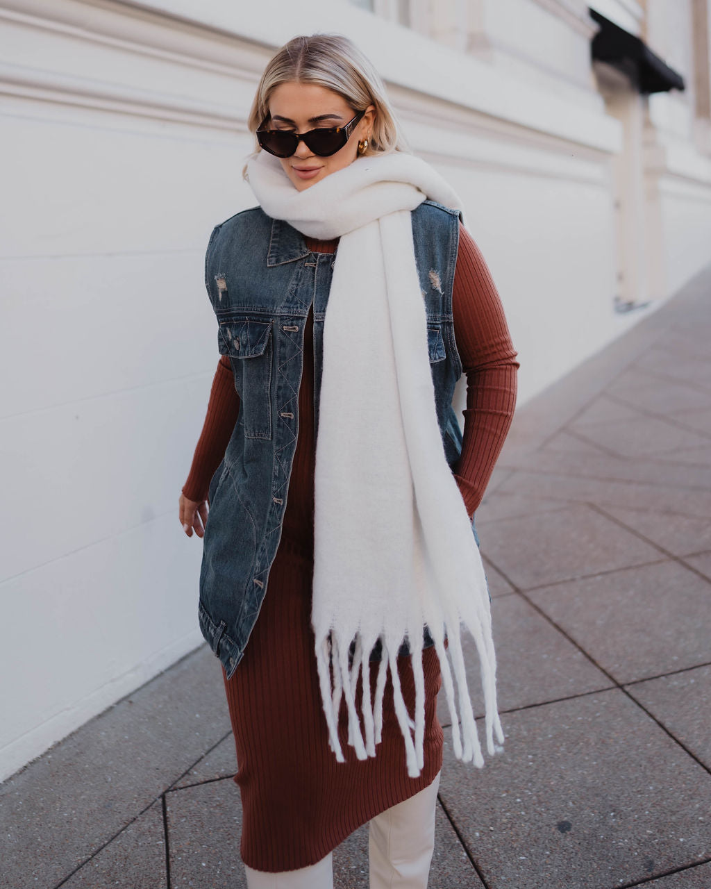 Cuddle Up Large Blanket Scarf-Vogue Logic