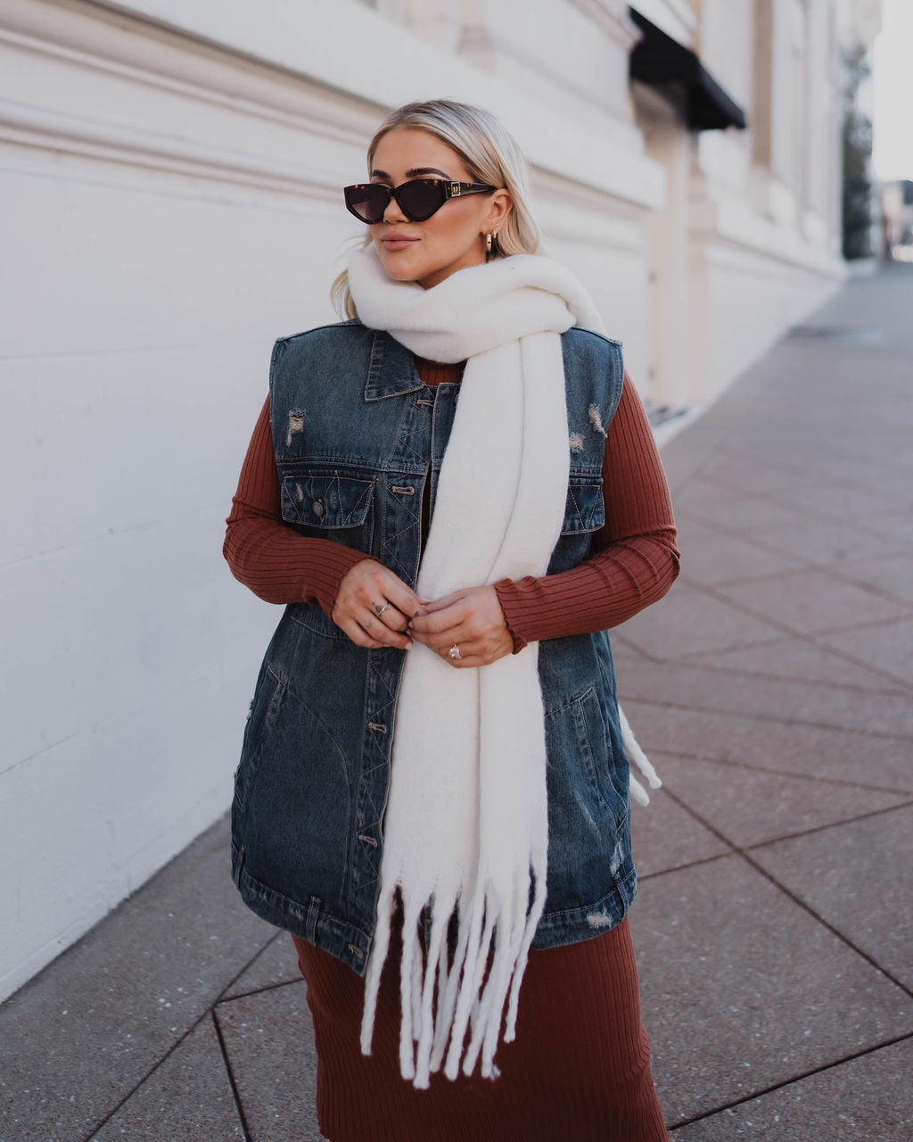 Cuddle Up Large Blanket Scarf-Vogue Logic