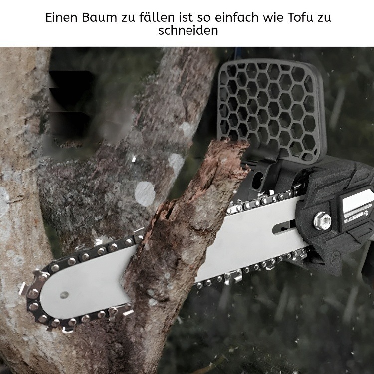 Kleine tragbare Akku-Handkettensäge für den Außenbereich, schnurlos und scharf