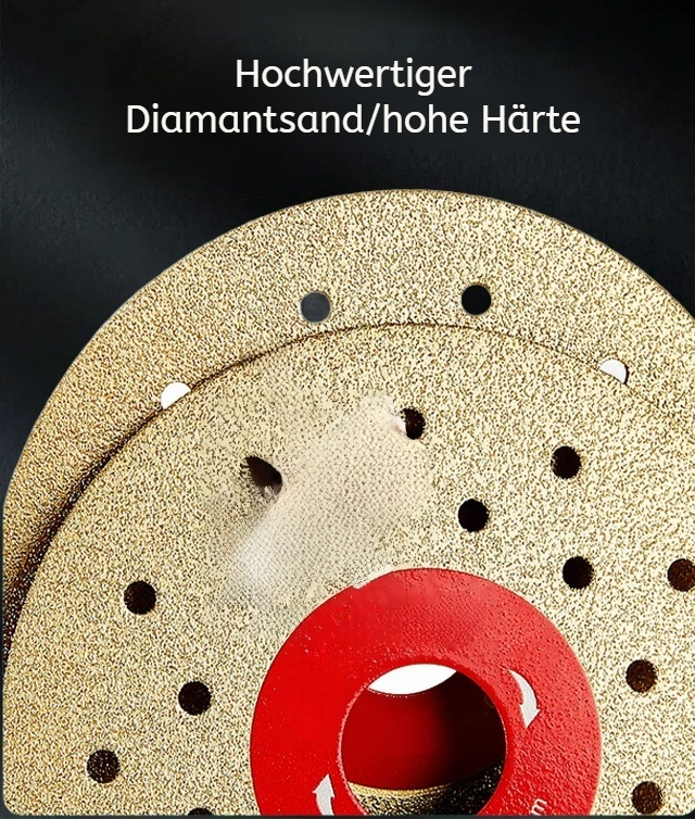 Trennscheibe schneidet Steinplatten präzise