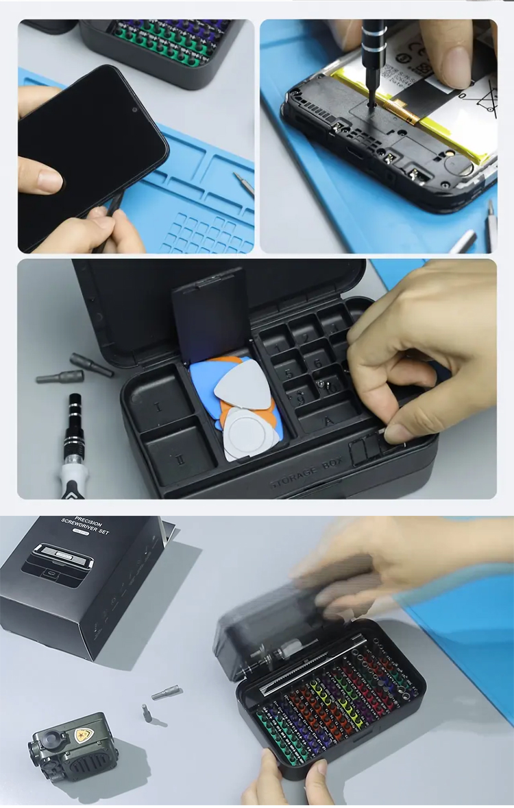 Schraubendreher-Reparatursatz mit praktischer Aufbewahrungsbox