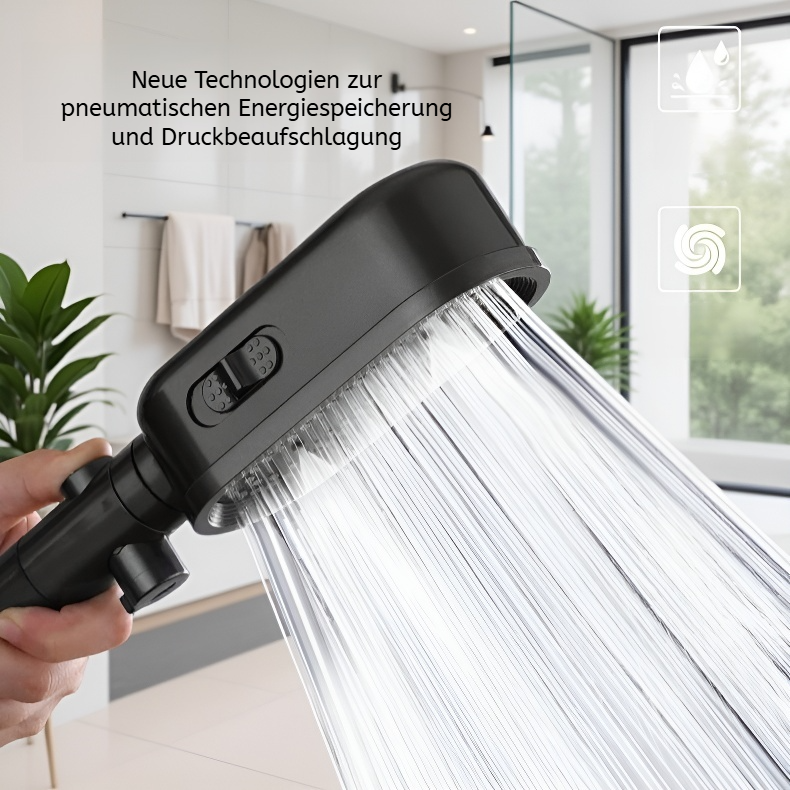 Duschkopf-Set mit Druckverstärkung