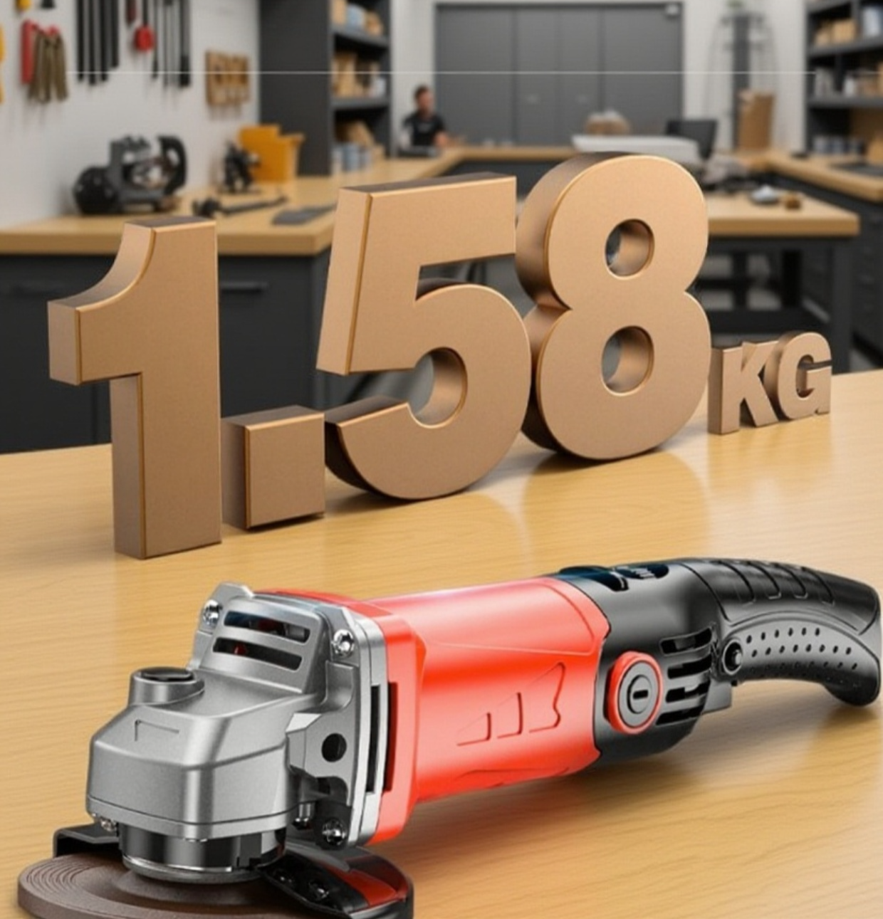 Detailansicht der Schleifscheibe der Schleifmaschine