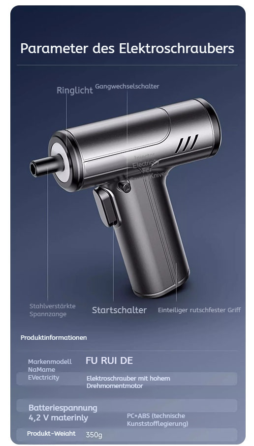 Elektrisches Bohrmaschinen-Set für Zuhause mit Zubehör