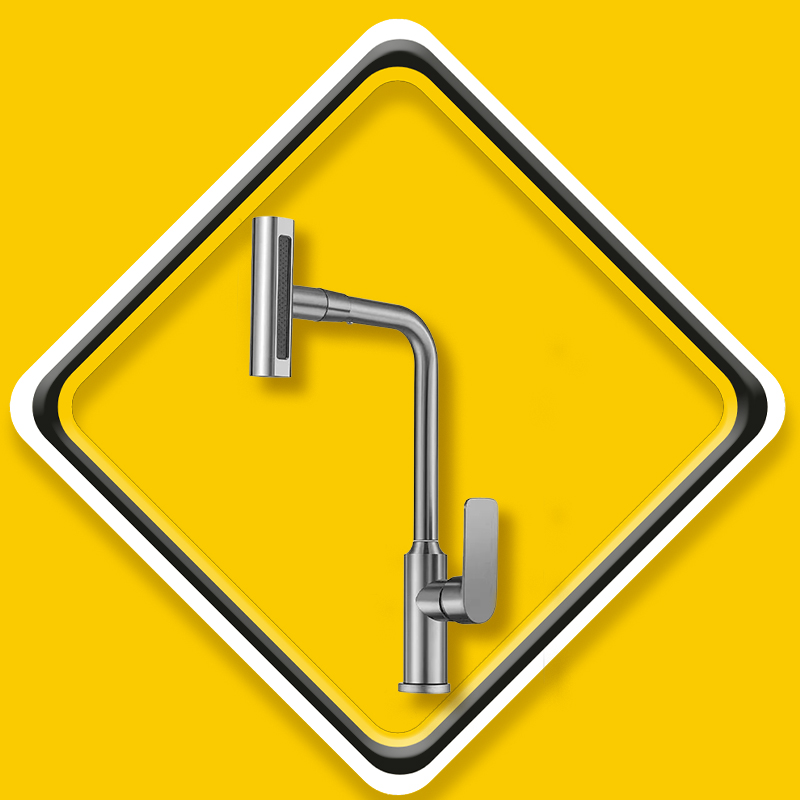 Kalt-warm drehbarer Universal-Ausziehhahn.