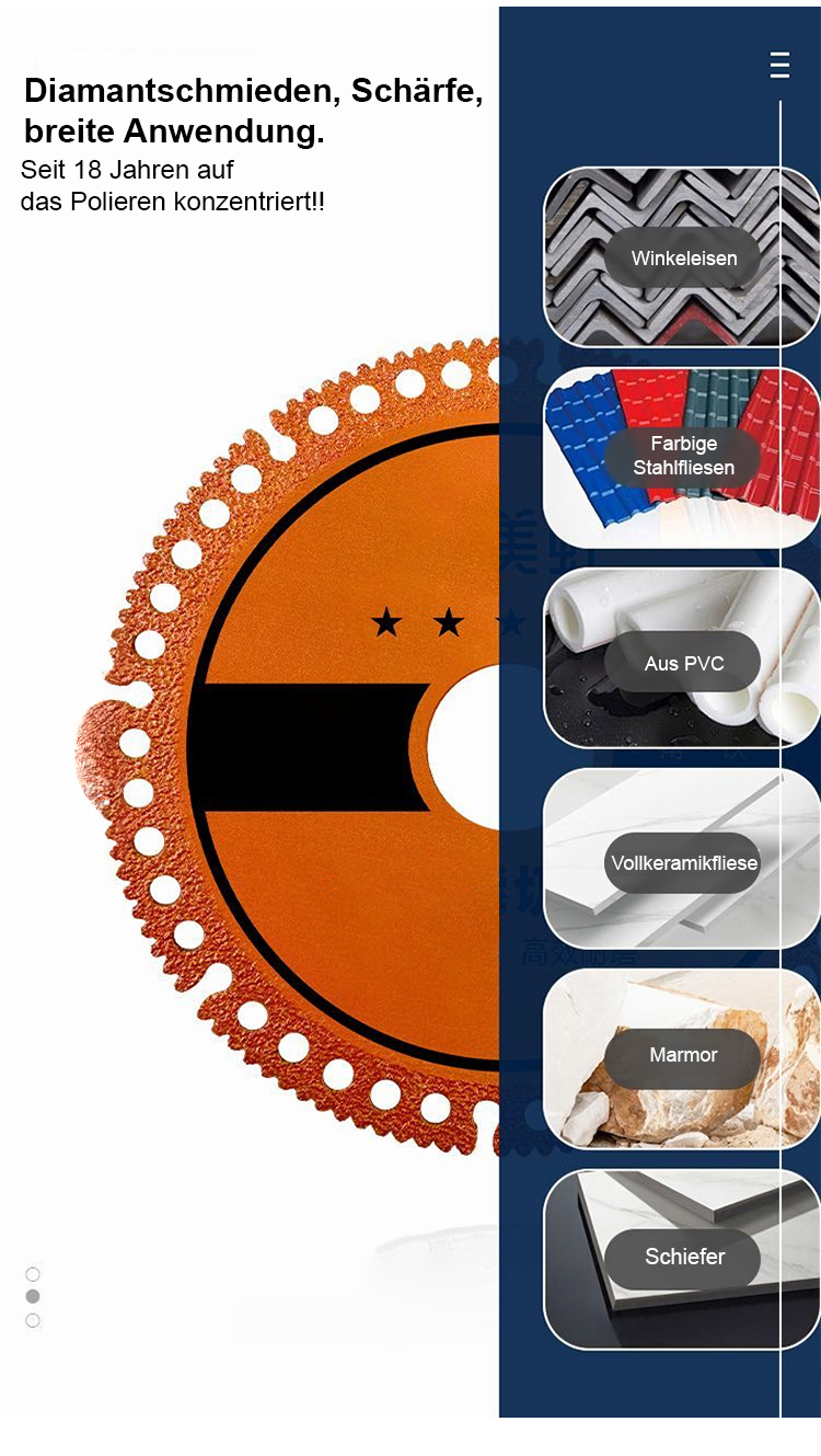 Multifunktionale Schneidscheibe in Aktion