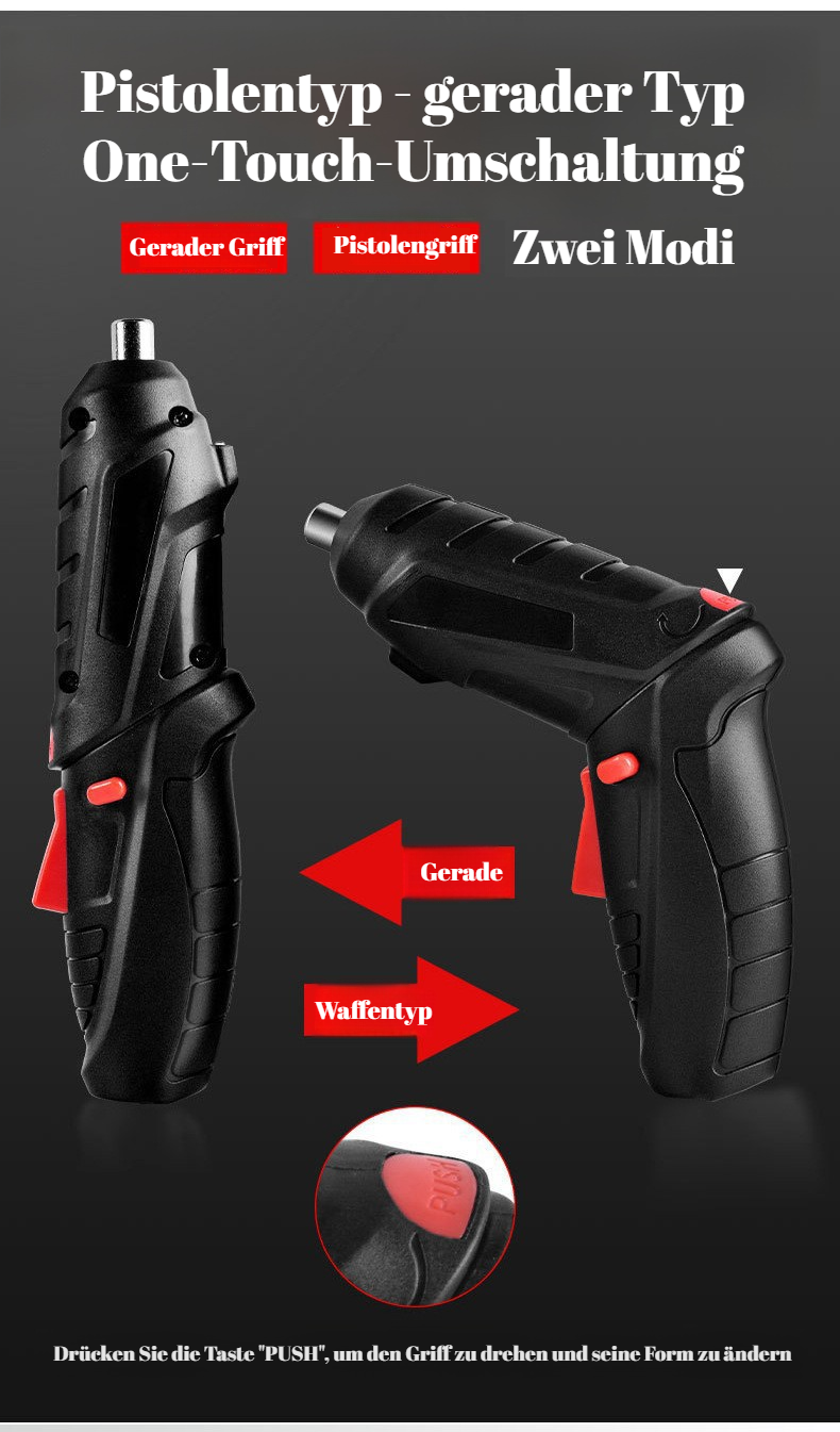 Kompakter kabelloser Elektroschraubendreher für Heimwerker