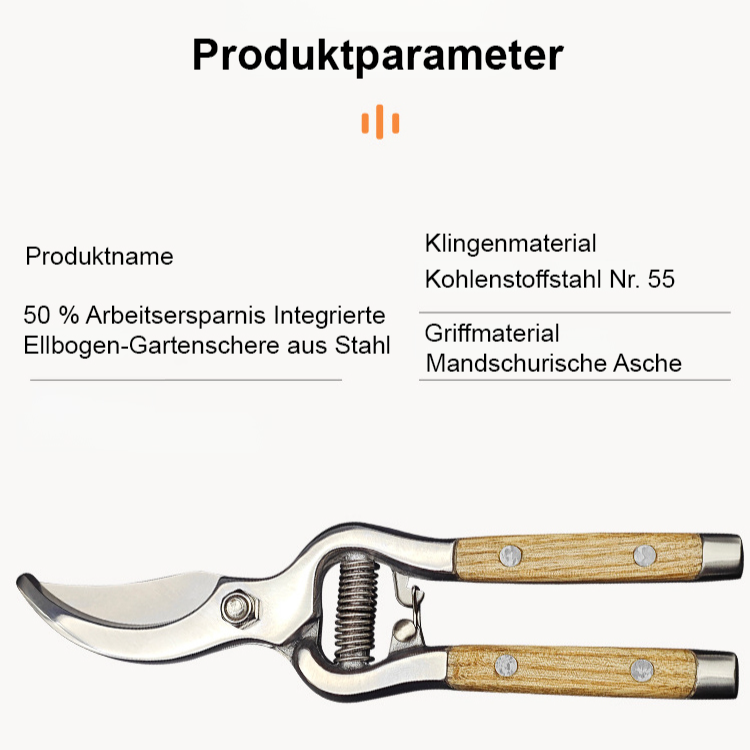 【50% Kraftersparnis】Vollstahl-Einhand-Astschere