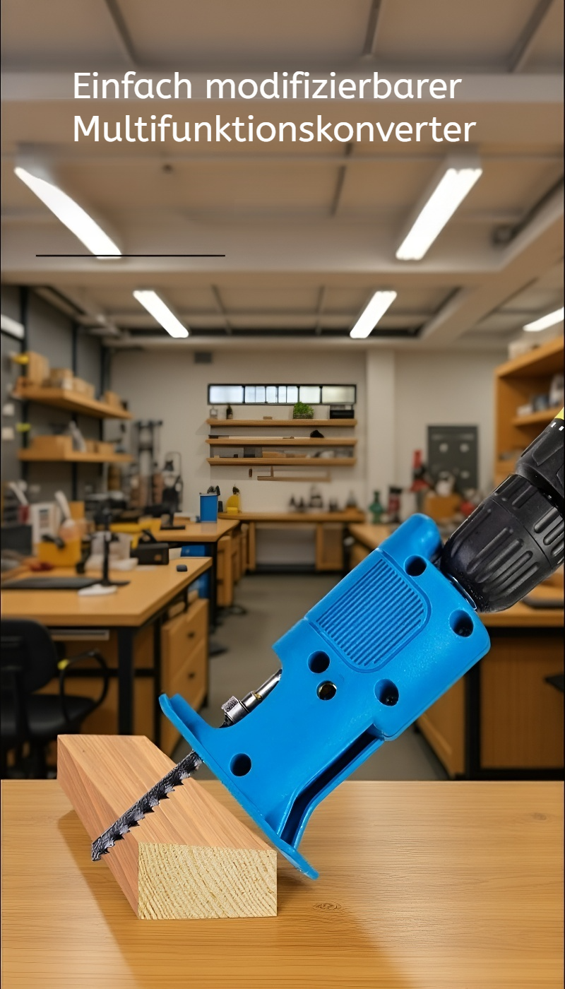 Multifunktionales Holzschnitt- und Bohrwerkzeug im Einsatz