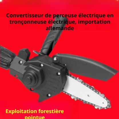 6-Zoll Bohrmaschine zu Kettensägen-Umrüstsatz, Mini-Astsäge, Elektrowerkzeug-Set