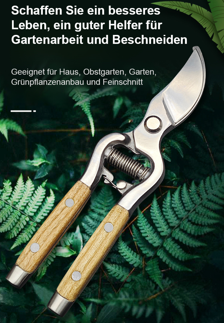 Vollstahl-Einhand-Astschere mit 50% Kraftersparnis