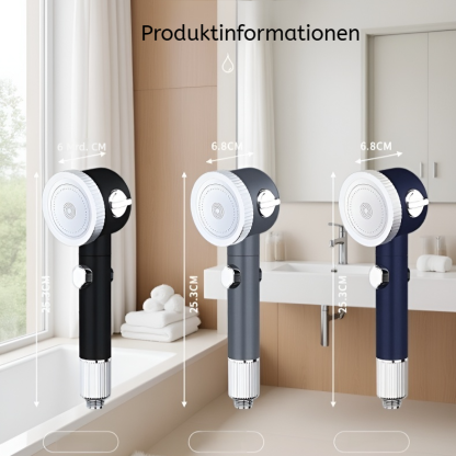 Multifunktionale Duschkopf-Set mit drei Massage-Modi und Druckverstärkung