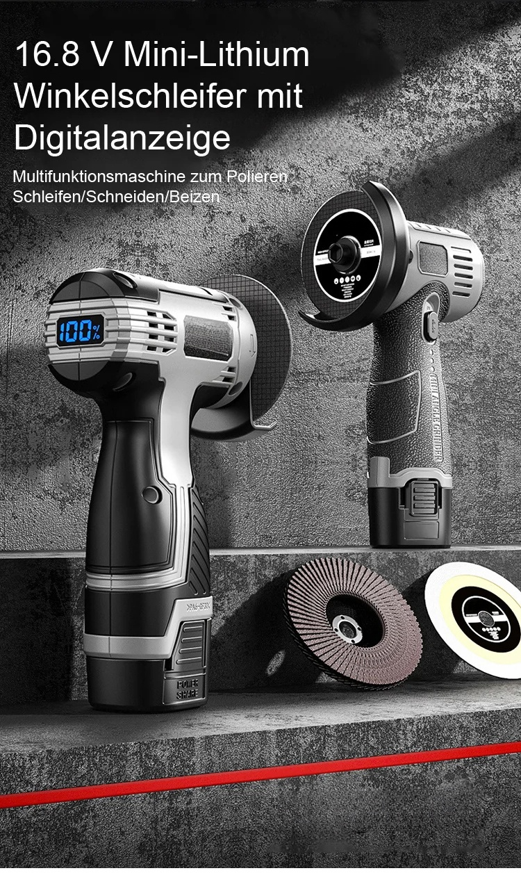 Deutscher Multifunktions-Winkelschleifer mit intelligenter Digitalanzeige