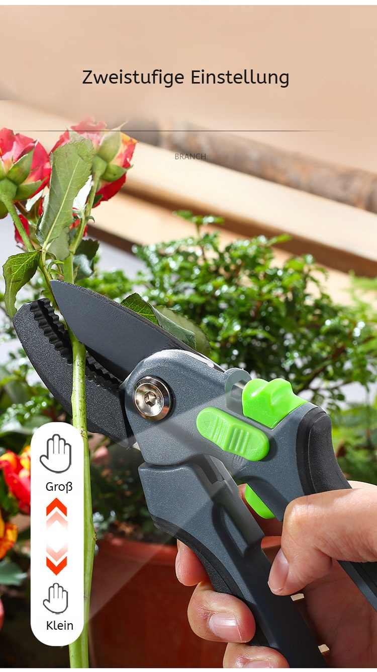 Hochwertige Gartenschere aus rostfreiem Stahl