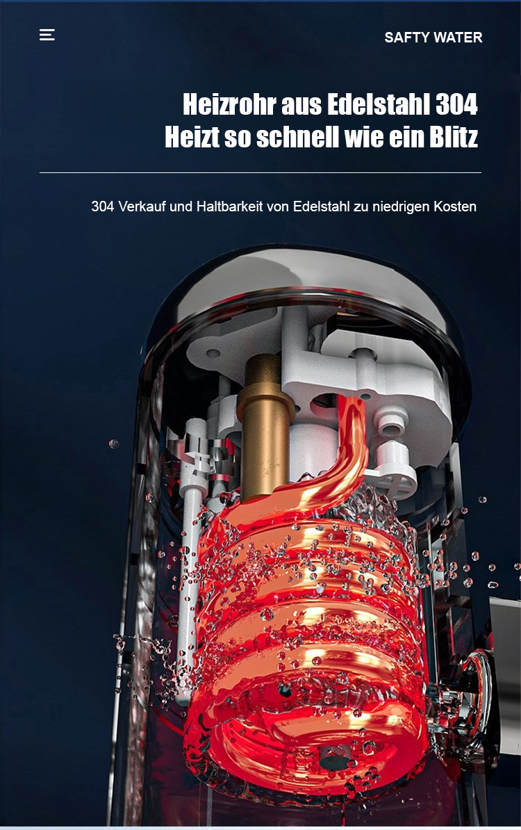 Nahtloses Design des Schnellinstallation Warmwasserhahns