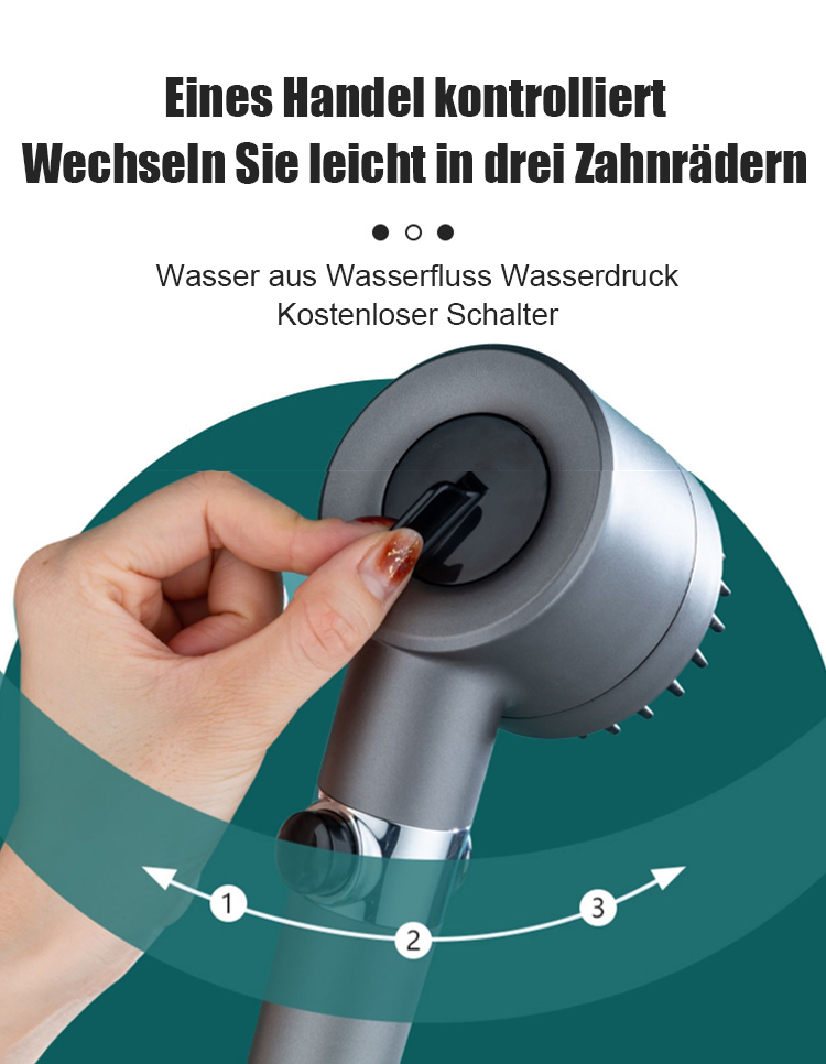 Modernes Duschdesign mit mehreren Sprühmodi