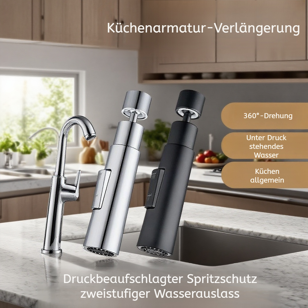 Kitchen Faucet Extender Swivel Joint Universal Kitchen Splash Nozzle Pressurized Faucet Extender