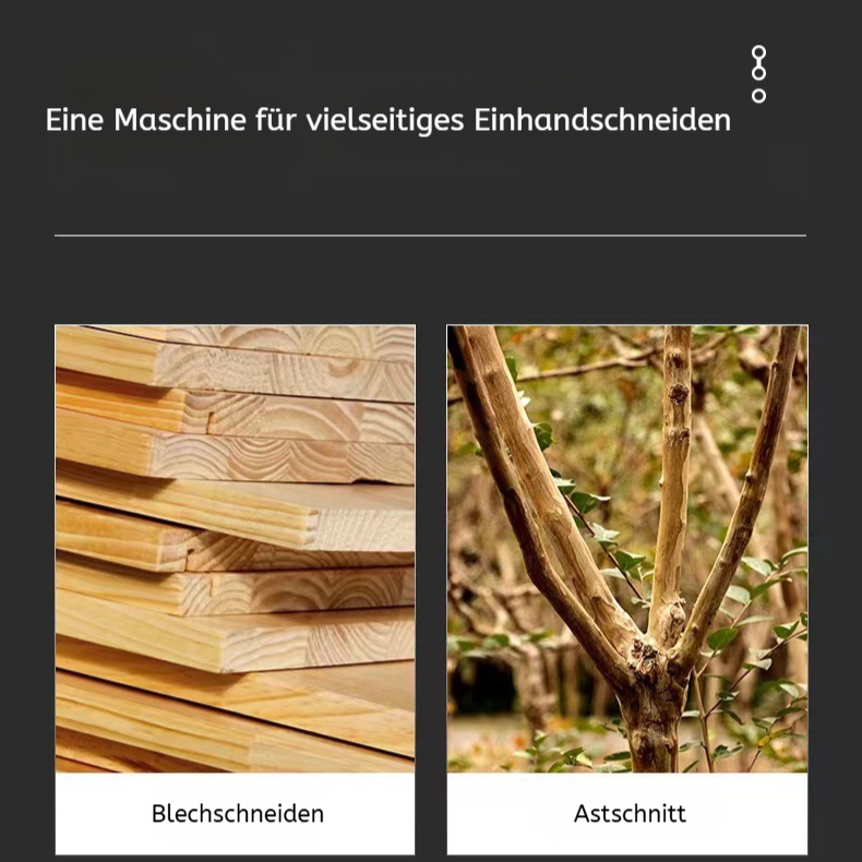 Kleine tragbare Akku-Handkettensäge für den Außenbereich, schnurlos und scharf