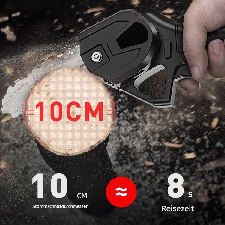 Kompakte kabellose Mini-Kettensäge mit Lithium-Akku