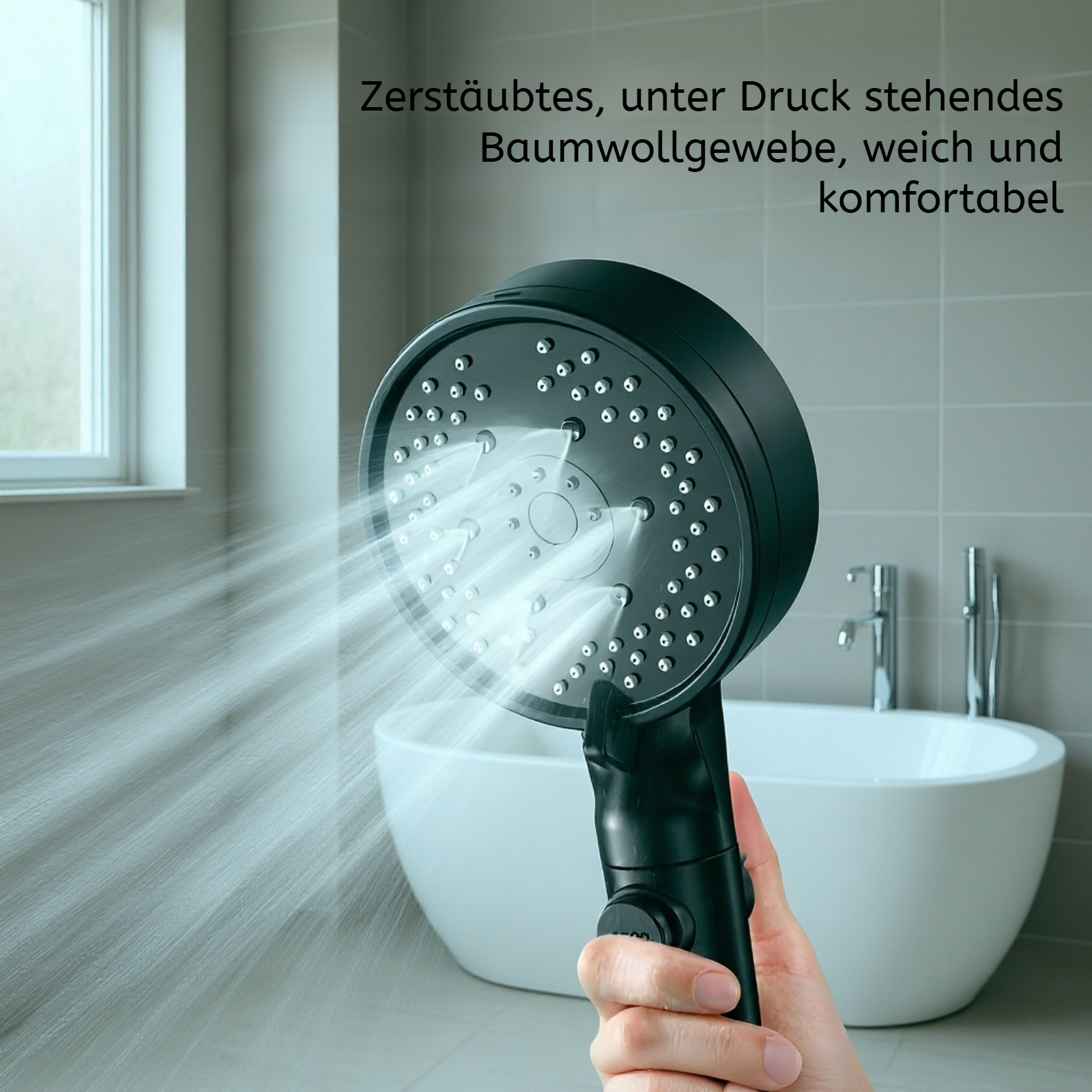 Duschkopf mit Druckverstärkung