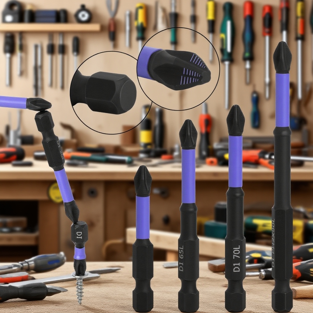 Rutschfeste Bohrschrauber-Bits und Schraubendreher
