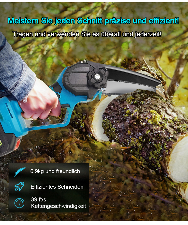 Tragbare Akku-Handkettensäge für präzises Sägen