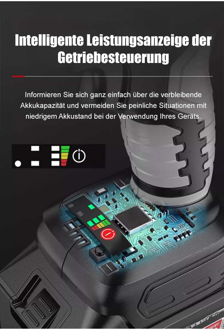 Detailansicht des bürstenlosen Motors im Elektroschrauber