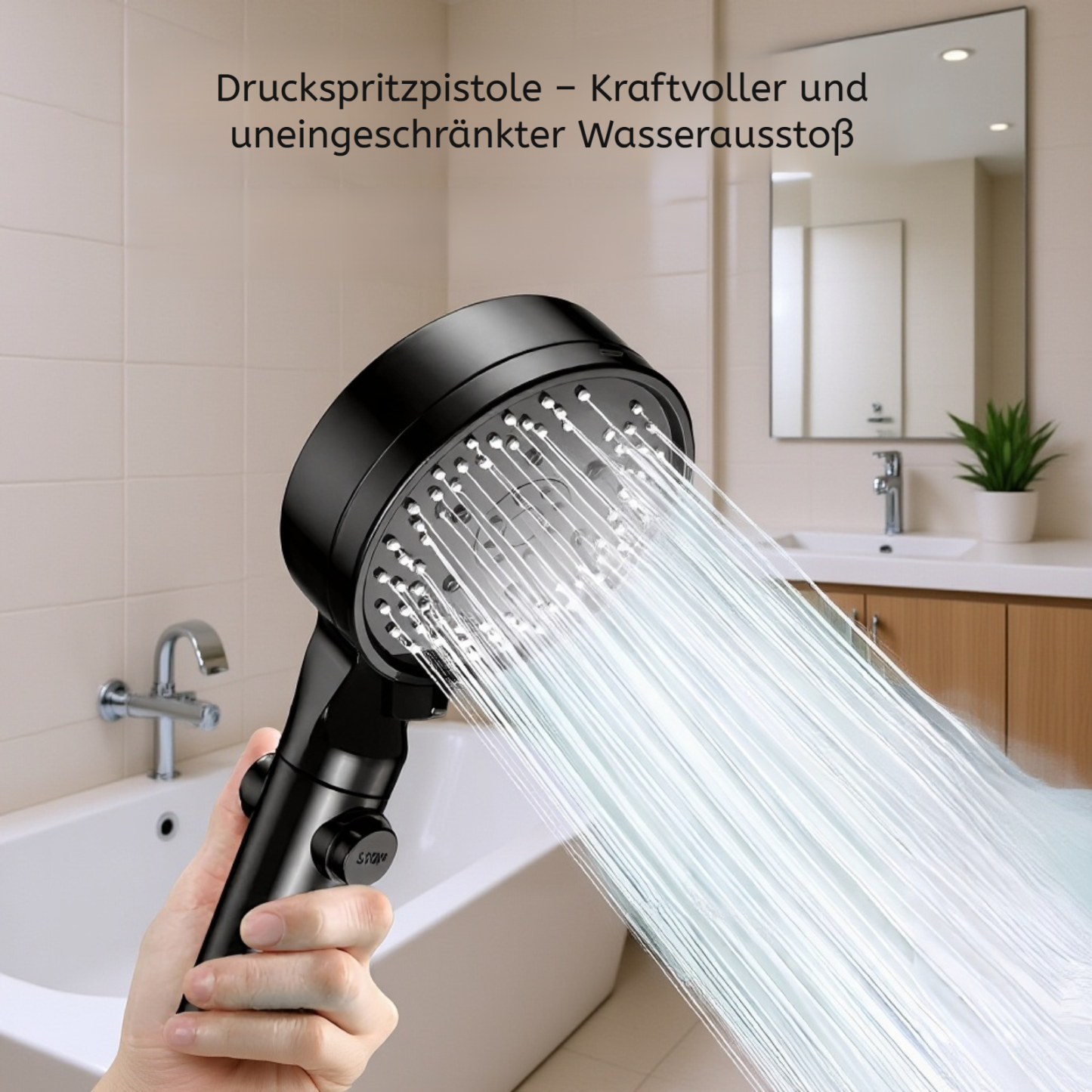 Duschkopf mit Druckverstärkung