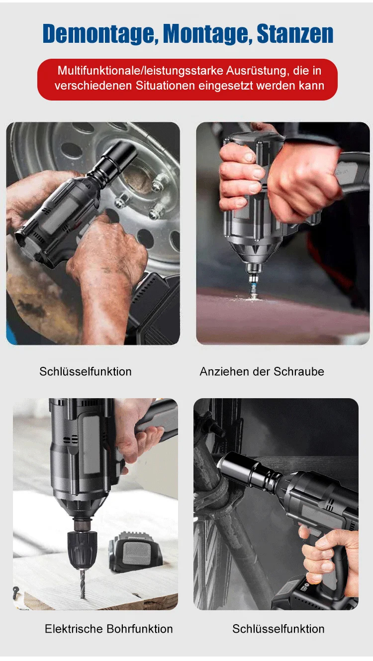 Lithium-Akku Elektroschrauber mit ergonomischem Griff