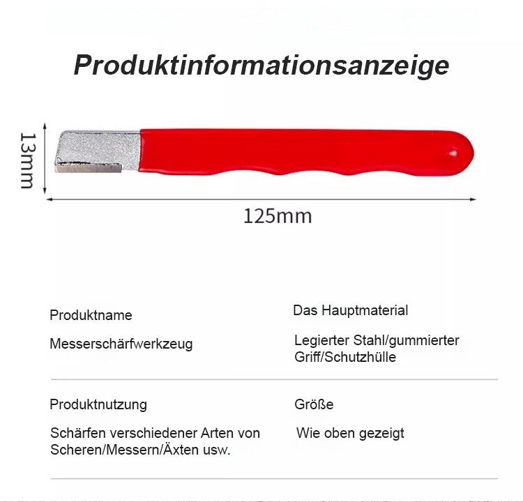Einfache Anwendung des tragbaren Schärfgeräts im Garten