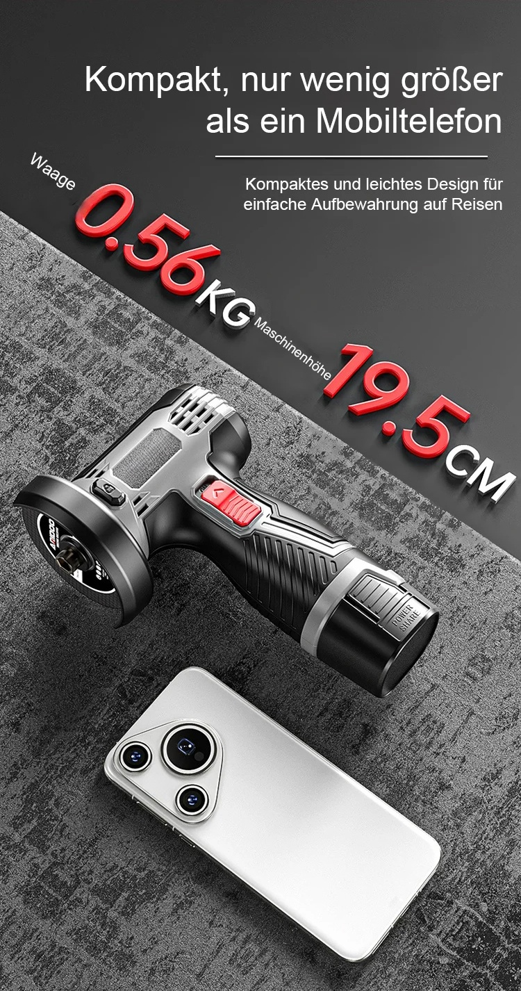 Präziser Winkelschleifer mit digitalem Display für Handwerker