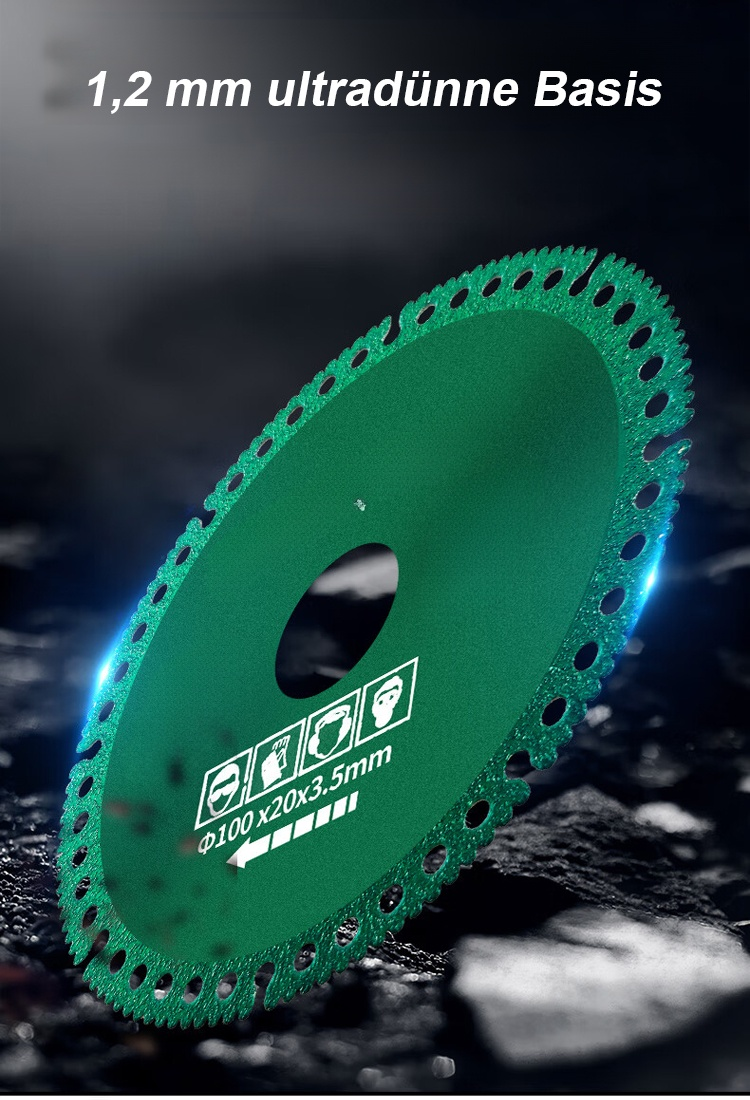 Trennscheibe für verschiedene Materialien