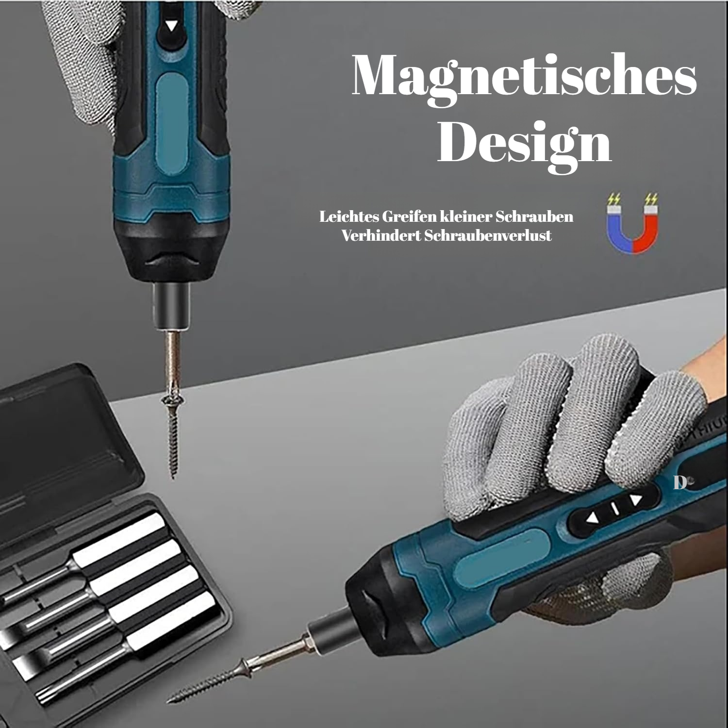 Electric screwdriver small USB rechargeable magnetic positive/negative/square/hexagonal/star-shaped 