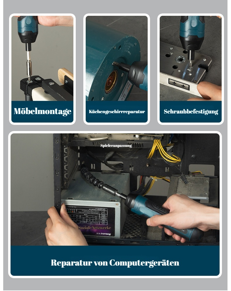 Kompakter elektrischer Schraubendreher für präzise Arbeiten