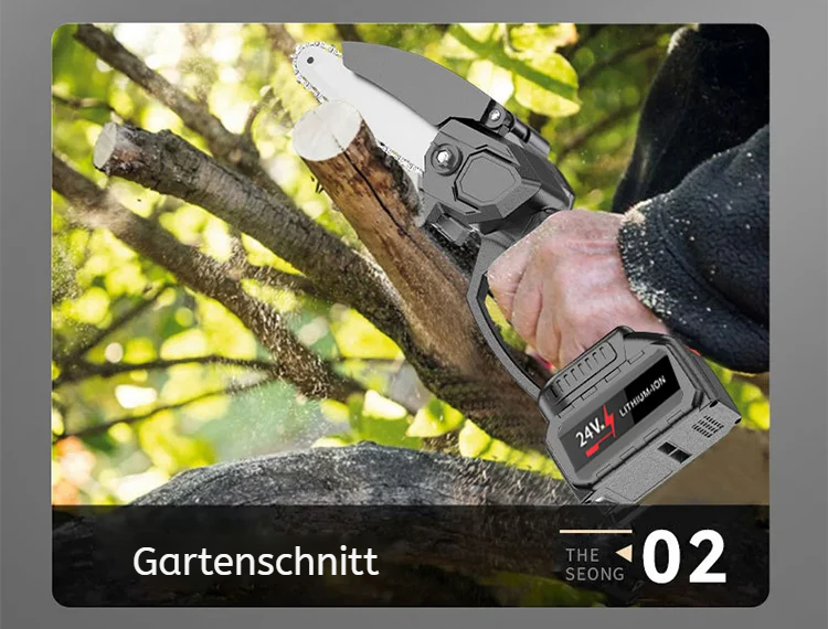 Kompakte Kettensäge für effizientes Arbeiten im Freien