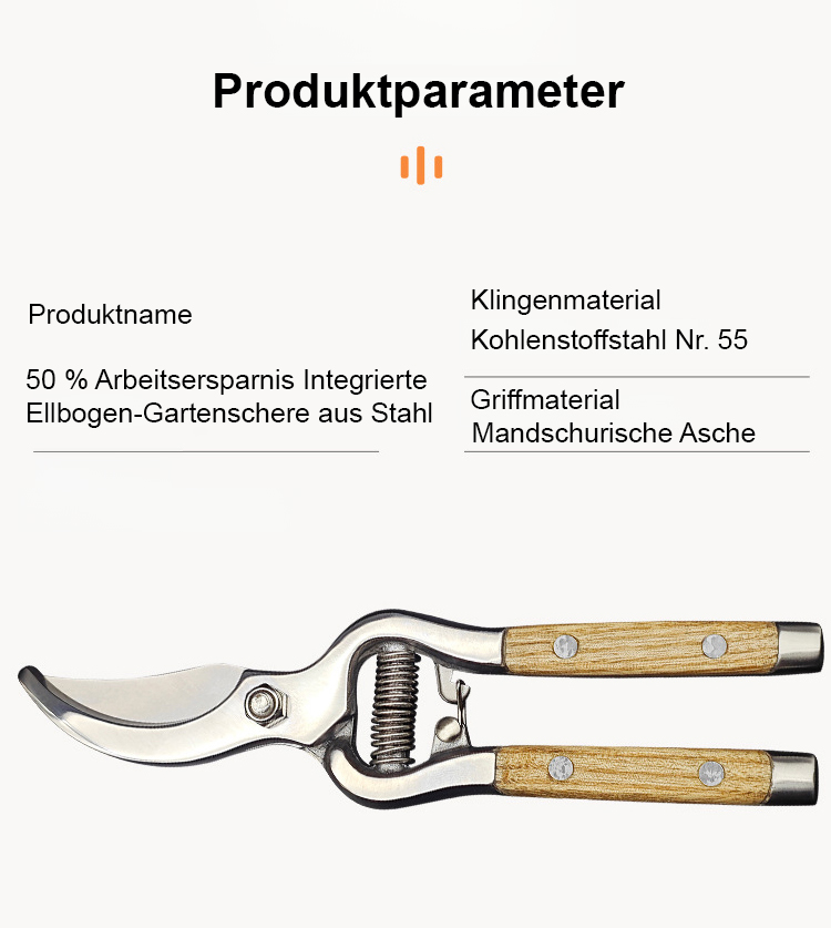 Astschere für müheloses Schneiden von Ästen