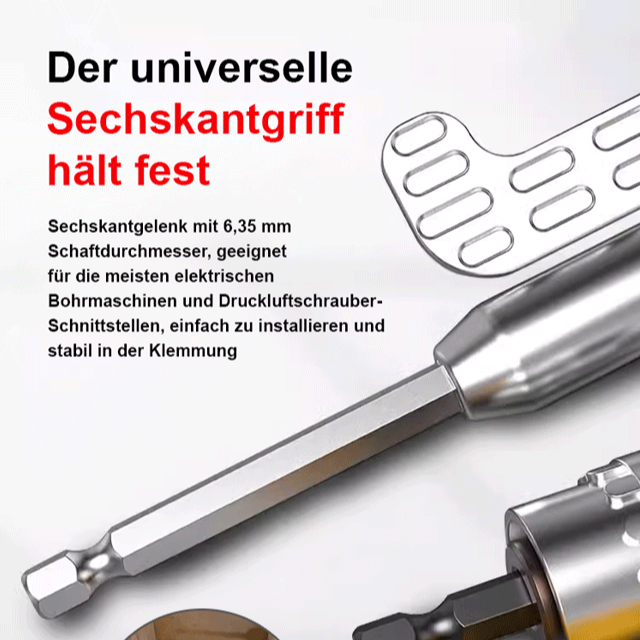 Multifunktionale Winkelschraubendreher-Bits, die keine Enge fürchten.