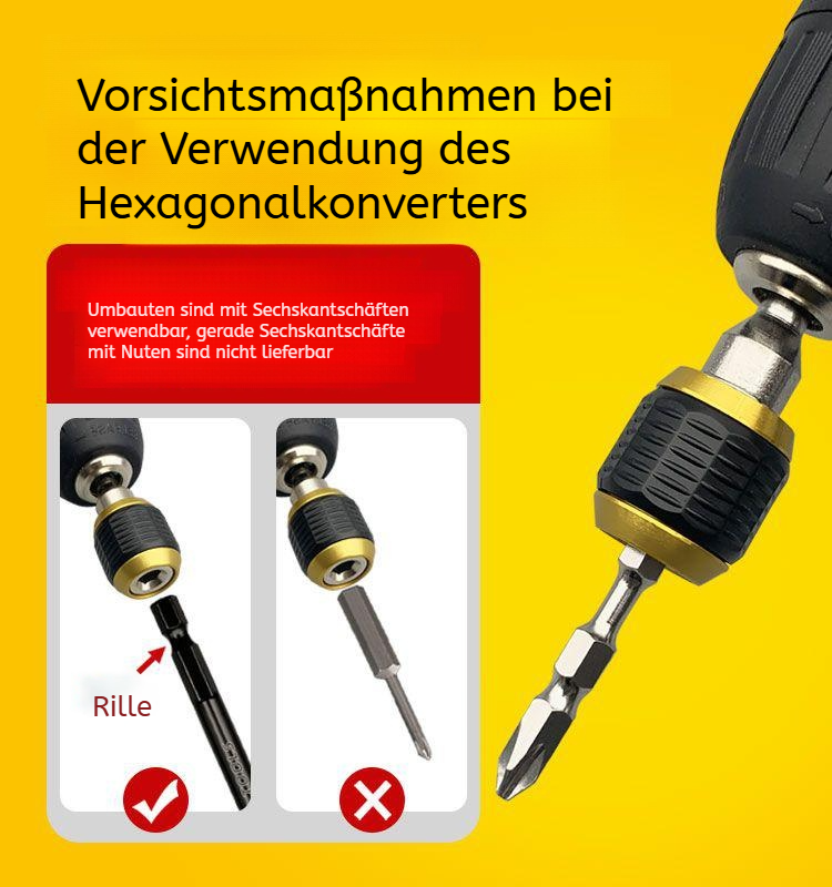 Detailansicht der selbstverriegelnden Verlängerungsstange